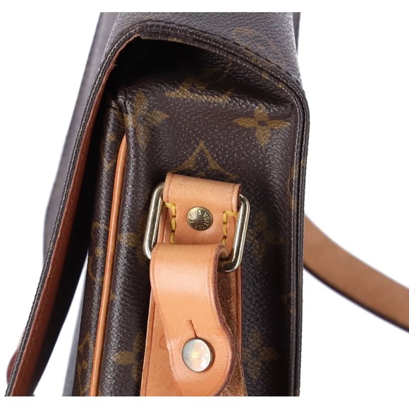 Louis Vuitton M51252 Cartouchiere GM Brown Monogram Leather Shoulder Bag - Picture 4 of 13